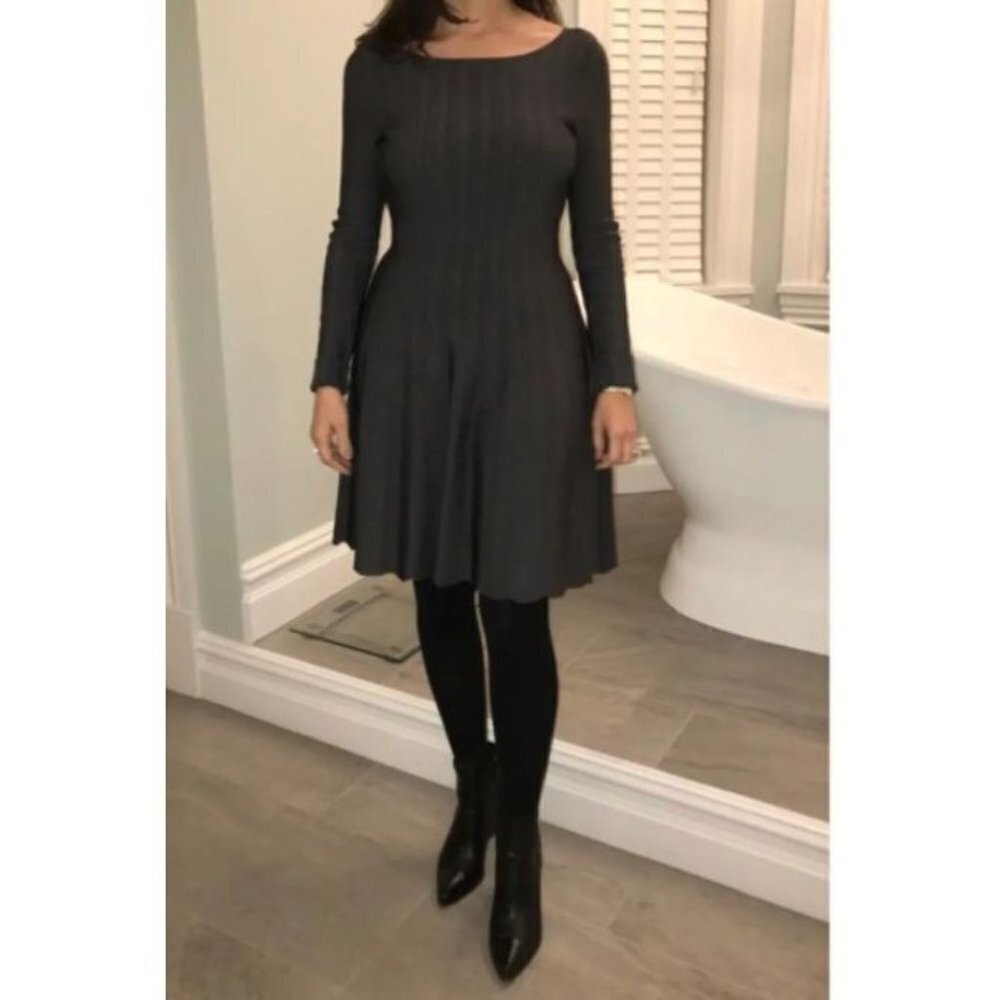 Elizabeth & James Gray Granite Flare Dress $395 - Picture 2 of 10